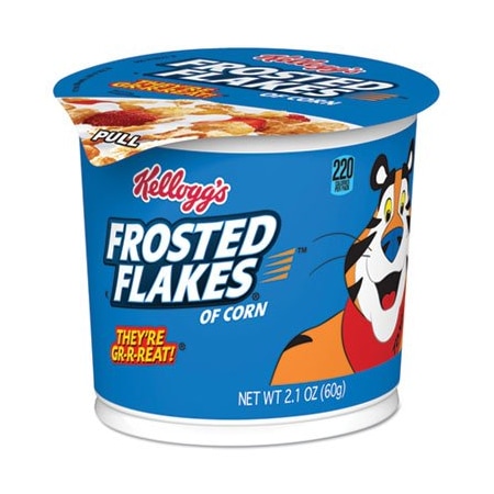 Keebler Kellogg's, BREAKFAST CEREAL, FROSTED FLAKES, SINGLE-SERVE 2.1 OZ CUP, 6PK 01468